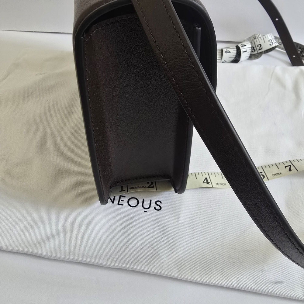 NWOT - Neous Phoenix Leather Shoulder Bag Dark Chocolate - Picture 14 of 15